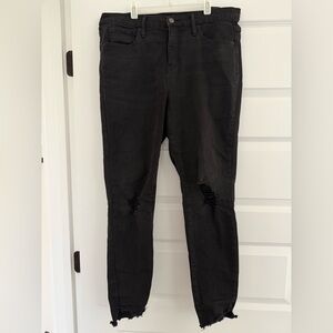 Wild Fable Black Denim Pants with distressing.  Size 12